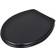 vidaXL Asiento Inodoro WC MDF Tapa De Cierre Suave Diseío Negro