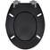 vidaXL Asiento Inodoro WC MDF Tapa De Cierre Suave Diseío Negro
