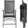 tectake Lot de 4 Chaises De Jardin Pliantes En Aluminium - Gris Anthracite Chaise de jardin pour repas