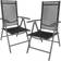 tectake Lot De 2 Chaises De Jardin Pliantes En Aluminium - Gris Anthracite Chaise de jardin pour repas