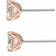 Swarovski Clous d'oreilles Stilla Attract, Taille Carré Petites, Blanches, Placage de ton or rosé