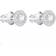 Swarovski Angelic Square Earrings - Silver/White
