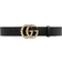 Gucci Pearl Double G Leather Belt - Black