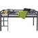 Homestyle4u Cabin Bunk Bed High Sleeper Bed Grey Pine