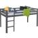 Homestyle4u Cabin Bunk Bed High Sleeper Bed Grey Pine