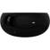 vidaXL Lavabo Rond Céramique Noir 40 x 15 cm