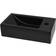 vidaXL Lavabo Con Agujero Grifo Rectangular Cerámica 46x25.5x12 Negro