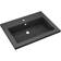 vidaXL Lavabo De Granito Negro 600x450x120 mm