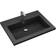 vidaXL Lavabo De Granito Negro 600x450x120 mm