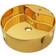 vidaXL Lavabo Con Rebosadero 46.5x15.5 cm Cerámica Dorado