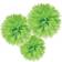 Amscan Pom Pom Fluffy Green 3-pack