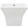 vidaXL Lavabo A Parete In Ceramica Bianco 500x450x410 Mm