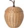 Ferm Living Panier À Pommes Tissé Ø 19 x H 30 cm Rotin Marron