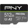 PNY Pro Elite microSDXC Class 10 UHS-I U3 V30 A2 100/90MB/s 512GB +Adapter