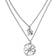 Tommy Hilfiger Double Layer Coin Charm Necklace - Silver/White