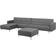 Beliani Aberdeen Right-Hand Sofa 347cm 5 Seater