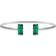 Caroline Svedbom Baguette Bracelet - Silver/Green