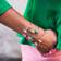 Caroline Svedbom Baguette Bracelet - Silver/Green