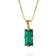 Caroline Svedbom Baguette Necklace - Gold/Green