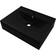 vidaXL Lavabo Rectangular Cerámica Orificio De Grifo Negro 60x46 cm