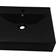 vidaXL Lavabo Rectangular Cerámica Orificio De Grifo Negro 60x46 cm