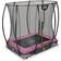 Exit Toys Trampoline enterré Silhouette 153x214cm avec filet de sécurité vert