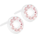 Blomdahl Brilliance Puck Hollow Earrings - White/Light Rose