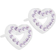 Blomdahl Brilliance Heart Hollow Earrings - White/Violet