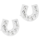 Blomdahl Brilliance Horseshoe Earrings - White/Transparent