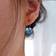 Blomdahl Heart Earrings - Silver/Blue