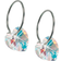 Blomdahl Heart Earrings - Silver/Rainbow