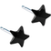 Blomdahl Star Earrings - Silver/Black