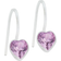 Blomdahl Fixed Heart Earrings - White/Purple