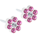 Blomdahl Daisy Earrings 5mm - White/Rose