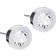 Blomdahl Grand Bezel Earrings - Silver/Transparent