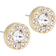 Blomdahl Brilliance Halo Earrings - Gold/Transparent