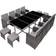 tectake Palma 8+4+1 with Protective Cover Patio Dining Set, 1 Table incl. 8 Chairs