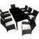 tectake Monaco Juego de comedor de patio, 1 Mesa incl. 8 Sillas