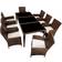 tectake Monaco Juego de comedor de patio, 1 Mesa incl. 8 Sillas