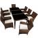 tectake Monaco Patio Dining Set, 1 Table incl. 8 Chairs