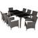 tectake Monaco Juego de comedor de patio, 1 Mesa incl. 8 Sillas