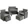 tectake Modena Loungesæt, 1 borde inkl. 2 stole & 1 sofaer