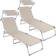 tectake 2 Sun loungers with sun shade