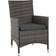 tectake Rattan garden furniture set 6+1 aluminium Patio Dining Set, 1 Table incl. 6 Chairs