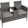 tectake Poly rattan garden bench with table Outdoor Sofa