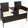 tectake Poly rattan garden bench with table Outdoor Sofa