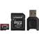 Kingston 64gb microsdxc react plus sdcr2 with adapter mlpm read er