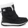 Sorel Children's Whitney Velcro Strap Boot - Black/Sea Salt