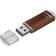 Hama Clé USB Laeta, USB 3.0, 256 GB, 40 MB/s, marron