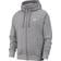 Nike Club Fleece Hoodie - Dark Grey Heather/Matte Silver/White